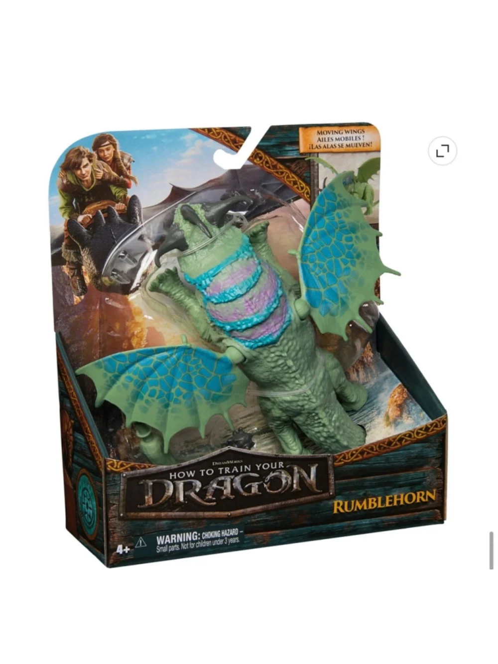 NEW DreamWorks How to Train Your Dragon Rumblehorn Action Figure Green Blue